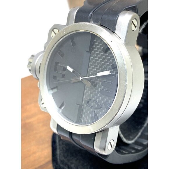 Oakley Gearbox Men's Watch Swiss Quartz Titanium Case Black Dial Rubber … - Picture 13 of 14